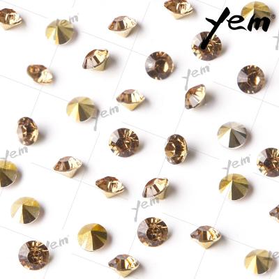 China Pointback YEM Crystal Rhinestone Resin Stone LCT Color SS6 SS8 SS10 SS12 SS14 SS16 SS45 Pointed Non Hot-fix Fancy Back Rhinestone for sale