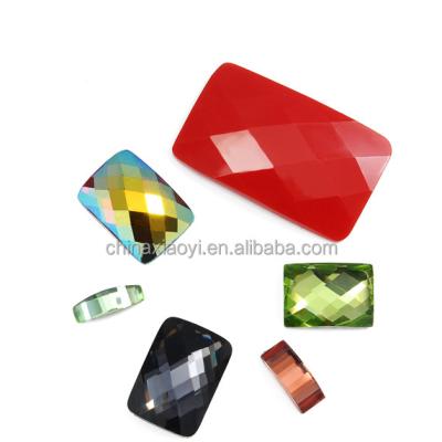 China Xiaoyi Hotfix Crystal Rectangle Resin Flatback Flatback Rhinestones for DIY Beauty Design Makeup Opens Nails Art Jewelry Accessorie for sale