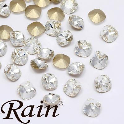 China Crystal Flat Bottom Hotfix Rhinestone Octagonal Rhinestone Transfe Gemstone Korea Square Wholesale Glass aa Pointback Rain for sale