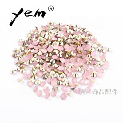 China Pointback Yem Point Art Non-Hot Wholesale Custom Crystal Rhinestone Gemstone Nail For Dress Back Fix Resin Rhinestone Rhinestone for sale