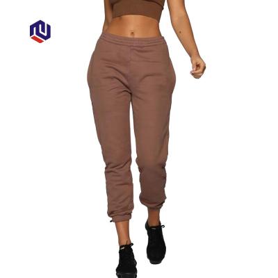 China OEM Women Activewear Joggers Cotton Sustainable Pants For Women Elastane String Fitness Sport Pants for sale