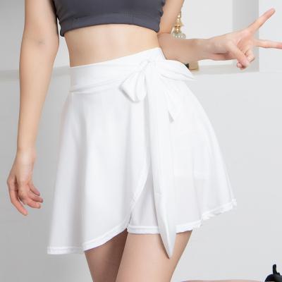 China Breathable the new spring and summer one-line skirt is thinner with straps short skirt sports fitness yoga with pocket tennis skirt for sale