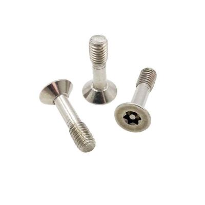 China M5*20mm SS Pin Flat Countersunk Head Captive Security Screw Torx Flat Screws for sale