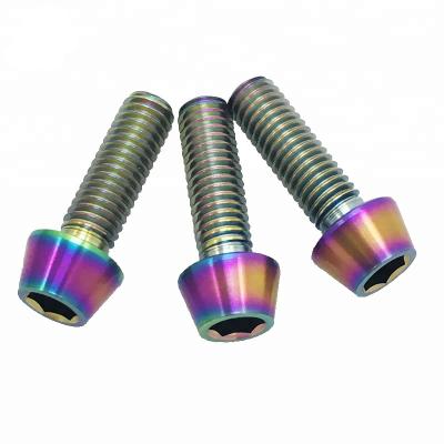 China M3 Pan Anodized Titanium Bottom Hex Socket Head Screw For Bike for sale