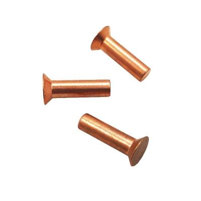 China Steel DIN661 Copper Plated Flat Head Rivet for sale