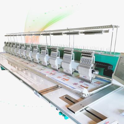 China Hotels 12 Head High Speed ​​Computer QHM Flat Embroidery Machine For Sequin for sale