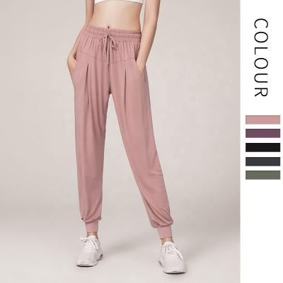 China High Quality Women's Cotton Anti-Static Loose Modal Yoga Loose Harem Pants With Pockets for sale