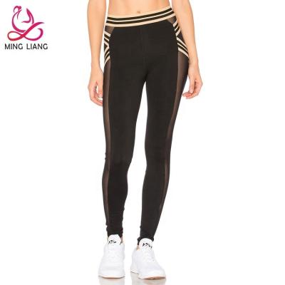 China OEM factory 84% rpet 16% spandex anti static yoga pants wholesale, sublimation rpet yoga pants for sale