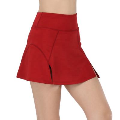 China Anti-static Style Hot Solid Pleated Tennis Sports Golf Skort Culottes Tennis Short Skirt for sale