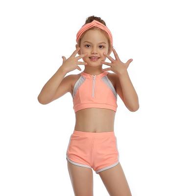 China Breathable Custom Made Babies Print Ruffle Bikini Summer Kids Two Piece Bikini Swimwear for sale