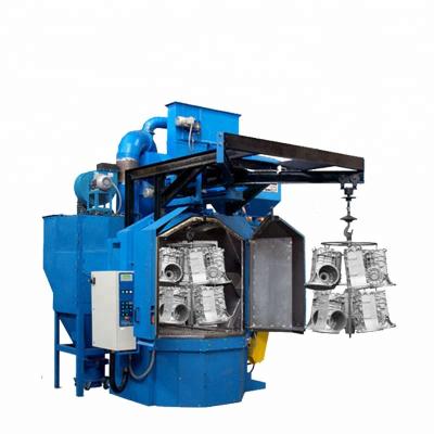 China Building Material Stores Conveyor Continuous Overhead Hanger Shot Blasting Hook Machine for sale