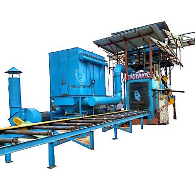 China Shipyard Large Scale Surface Shot Blasting Metal Tall Roll Type Blasting Machine for sale