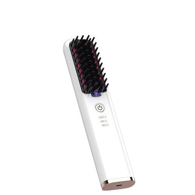 China Popular Negative Ion Generator Electric Hair Straightening Comb For Woman Use Anion Straight Hair Home Machine for sale