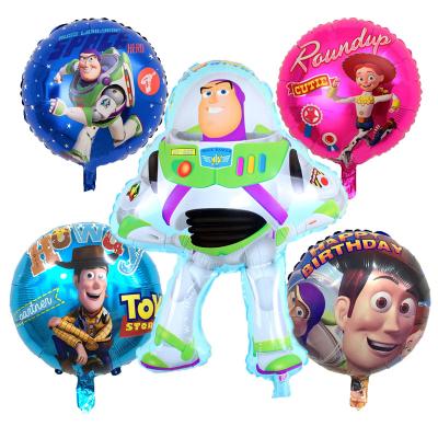 China Party Decoration Buzz Lightyear Shape Toy Foil Balloon Cartoon Character Woodland Balloon For Kids Party Decoration for sale