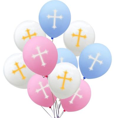 China Gift Toy Easter Day Party Decoration Balloon Kit Cross Pattern Balloon Party Supplies Best Quality for sale