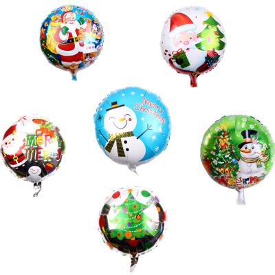 China 18 Inch Santa Claus Christmas Tree Snowman Foil Balloon Merry Christmas Theme Christmas Decoration Wholesale Gift Toy for sale