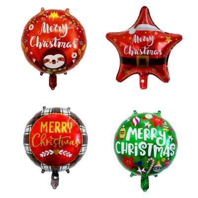 China Gift Toy New 18 Inch Merry Christmas Theme Series Foil Balloon Sloth Christmas Decoration Reticulated Supplies for sale