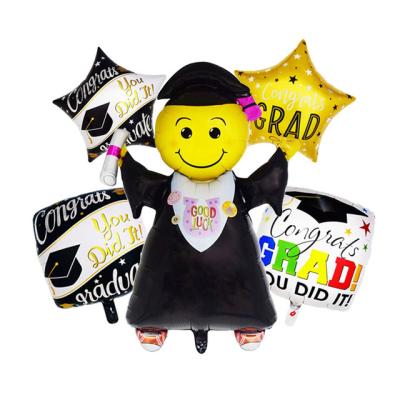 China Foil Hot Sale Graduation Balloons Cartoon Globos Back To School Decorations 2021 Doctor Balloons for sale