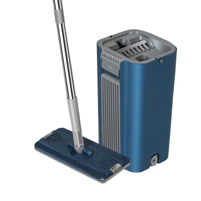 China Viable Hot Selling Automatic Flat Mop With Popular Flat Squeeze Bucket Microfiber Floor Mop And Bucket Set for sale