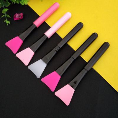 China Flat Brush Cosmetic Tool DIY Face Mask Applicator Brush Black Clay Mask Brush for sale