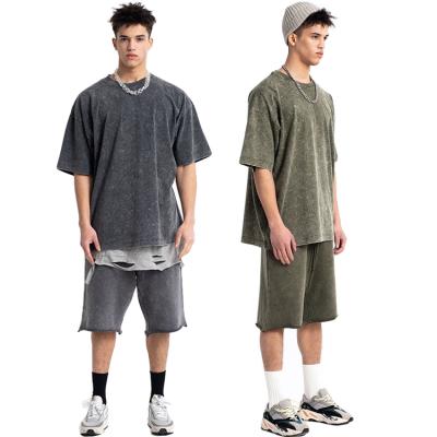 China Wholesale Breathable Plus Size Men's Casual T Shirts 2 Pieces Fits Short Bike Set For Men for sale