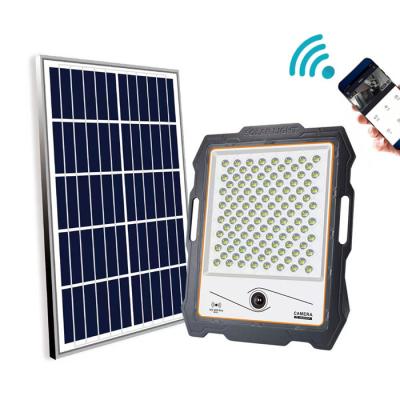 China 100W 200W 300W High Power Led Solar Garden Outdoor CCTV Flood Light With Camera Solar Aluminum Led Flood Solar Lights for sale