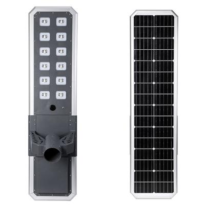 China Aluminium Ip66 Integrated Solar Street Light 6000K Motion Sensor All On One Solar Street Light for sale