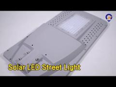 Lithium Battery Solar LED Street Light 160Lm/W 50W Aluminum Alloy Wide Angle