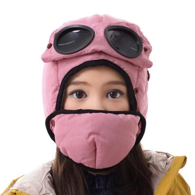 China Wholesale COMMON Trapper Hat For Children Earflap Hat Face Mask Winter Outdoor Windproof Hat for sale