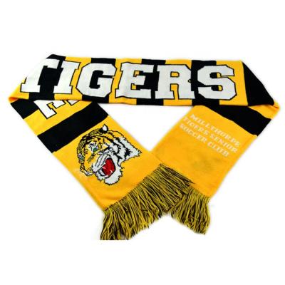 China JOINT Wholesale Custom Design Acrylic Knitted Soccer Fan Football Scarf for sale