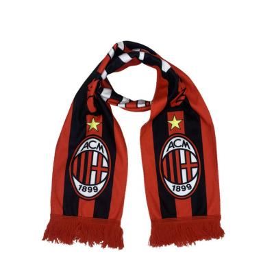 China High Quality Wholesale Customized Cotton Fan Knitted Sports Soccer Club Soccer Fan Acrylic Scarf for sale