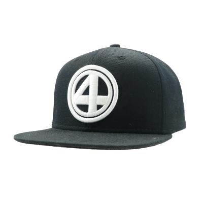 China Custom Common Good Quality Gym Hats Embroidery Snapback Black Hat for sale