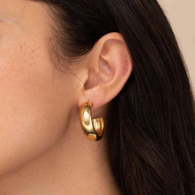 China Fashion Artilady Fashion Stud Earring Women's Geometric Custom Circle Gold Stainless Steel Earring For Women for sale