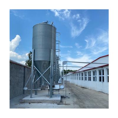 China Chicken Farm Different Capacity Dip Galvanized Material Chicken Breeding Fodder Silos for sale