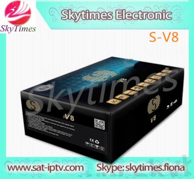 China Christmas present Ali receiver HD skybox S-V8 TV BOX free IPTV channels for sale