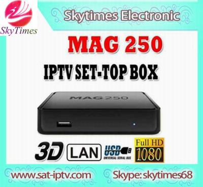 China IPTV Set Top Box MAG 250 Linux 2.6.23 system with europe iptv 1 year account mag254 mag250 for sale