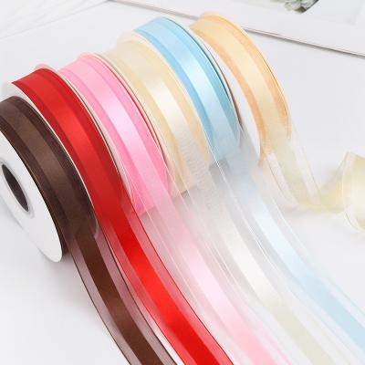 China Wholesale Price Edge Luxury Cheap Yarn Satin Gift Wrapping Ribbon Ribbons For Cake Box For Wedding Cake Boxes for sale