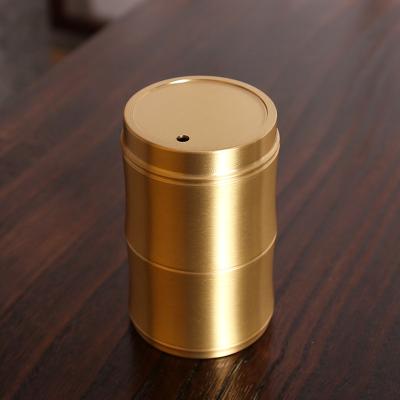 China Viable direct single jar factory sale brass toothpick box large capacity toothpick storage box for sale