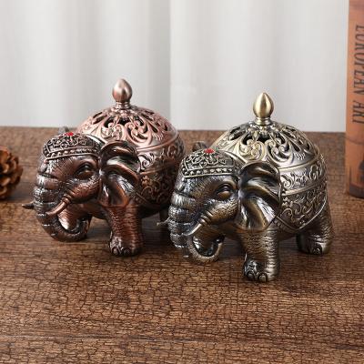 China The new creative European style retro censer elephant form copper censer ornaments for sale