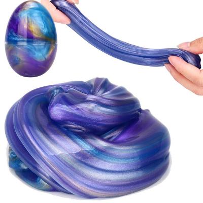 China Color Changing Dinosaur Egg Slime Toys Glitter Galaxy Slime Putty Crazy Easter Slime for sale