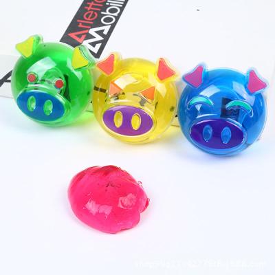 China Color Changing King Of Lovely Funny Mud Toy Kids DIY Animal Crystal Mud Mud Pig Mud Noodle Kit for sale