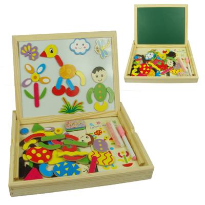 China Wooden Box Magnetic Wooden English Letters 3D PUZLES Toys Magnetic Wooden Toys for sale