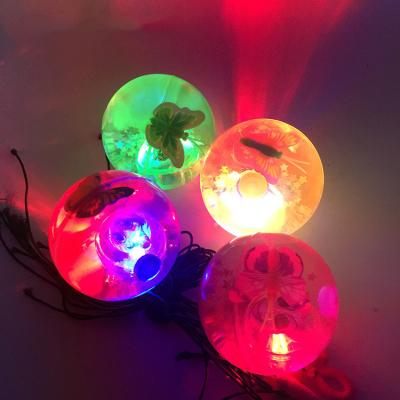 China Soft Toy Fanny Kids Balls With Butterfly Inside Light Kids Toy Bounce Ball for sale