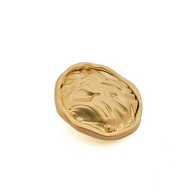 China Viable Lattice Brass Metal Buttons For Clothing With Metal Holes Customized Gold Button For Coat Clothes Gold Metal Button for sale