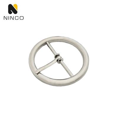 China Eco-Friendly/Nickel Free/Lead Free/Top Quality Women Shoes Bag Accessories Men 25mm Round Leather Belt Pin Buckle Hardware Belt Custom Zinc Alloy Reversible Metal For Clothes for sale