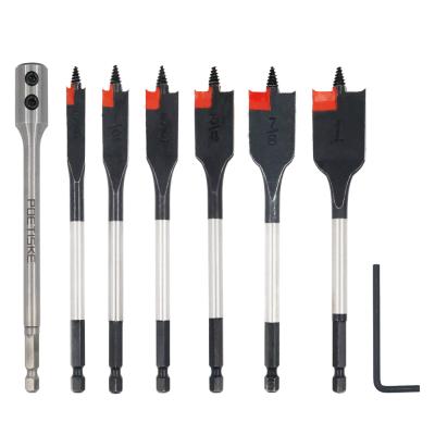 China Perfect Cut Shovel Professional Drill Bit With 7PC Flat Screw Shovel Drill Bit Set For Wood Cutting for sale