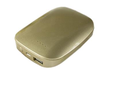 China 4500mAH  - 7800mAH Hand Warmer Power Bank ROHS CE Golden PC 1 Year Warranty for sale