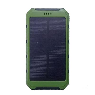 China Green 5V 2A Solar Power Banks For Mobile , Waterproof Portable Solar Charger for sale