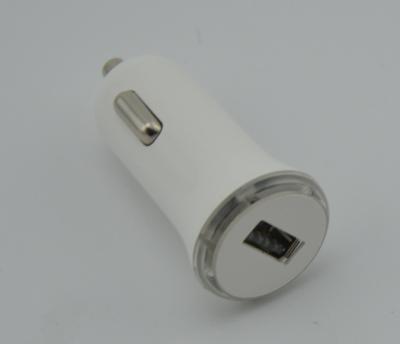 China Light Weight Car Cellphone Charger , White Car Charger With Plastic Shell for sale