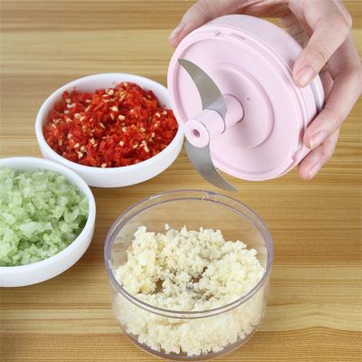 China Cheap Kitchen China ABS White/Pink/Blue Electric Garlic For Food Chopper for sale